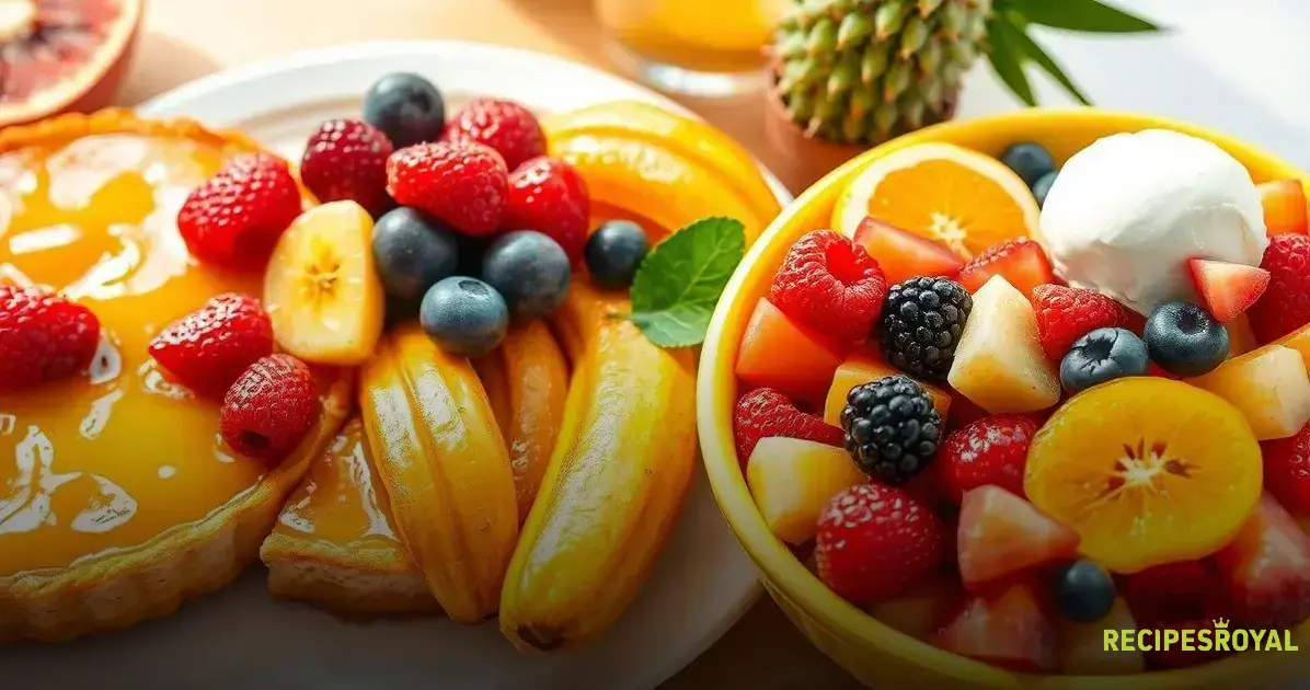 Opções de sobremesas com frutas